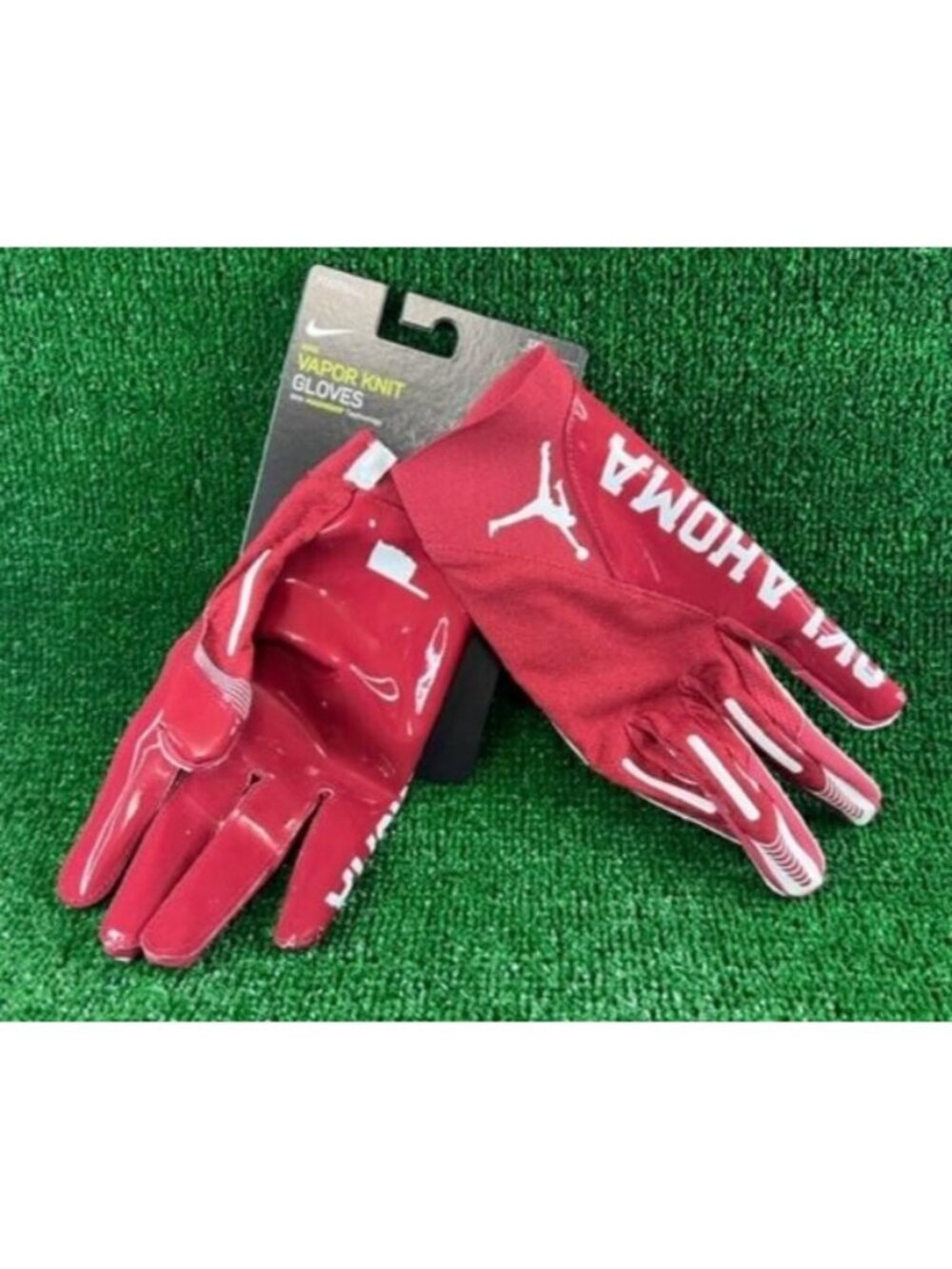 Jordan Vapor Knit 4.0 Football Gloves NCAA Oklahoma DX5205-620 Size 3XL